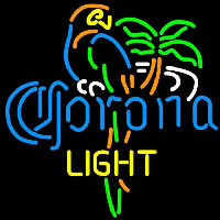 Corona Light Parrot Palm Tree Beer Sign Neontábla