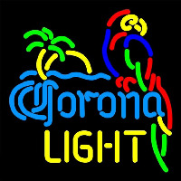 Corona Light Parrot With Palm Beer Sign Neontábla