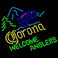 Corona Light Welcome Anglers Beer Sign Neontábla