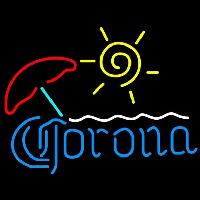 Corona Umbrella with Sun Beer Sign Neontábla