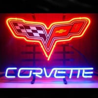 Corvette Bolt Nyitva Neontábla