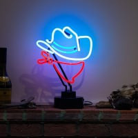 Cowboy Blue Hat Desktop Neontábla
