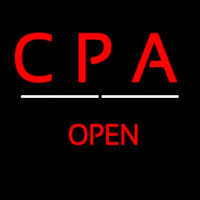 Cpa Open White Line Neontábla