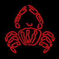 Crab Logo Red Neontábla
