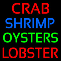 Crab Shrimp Lobster Oyster Neontábla