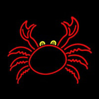 Crab With Logo 1 Neontábla