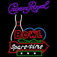 Crown Royal Bowling Spare Time Beer Sign Neontábla