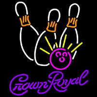 Crown Royal Bowling White Pink Beer Sign Neontábla