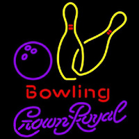 Crown Royal Bowling Yellow Beer Sign Neontábla