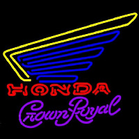 Crown Royal Honda Motorcycles Gold Wing Beer Sign Neontábla