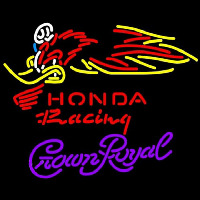 Crown Royal Honda Racing Woody Woodpecker Crf 250 450 Motorcycle Beer Sign Neontábla