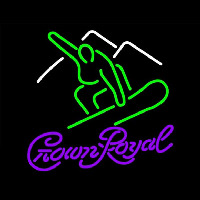 Crown Royal Logo Surfboard Beer Sign Neontábla