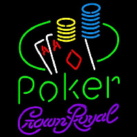 Crown Royal Poker Ace Coin Table Beer Sign Neontábla