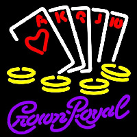 Crown Royal Poker Ace Series Beer Sign Neontábla