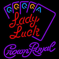 Crown Royal Poker Lady Luck Series Beer Sign Neontábla