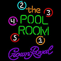 Crown Royal Pool Room Billiards Beer Sign Neontábla