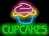 Cupcakes Neontábla