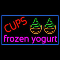 Cups Frozen Yogurt Neontábla