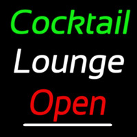 Cursive Cocktail Lounge Open 2 Neontábla