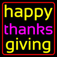 Cursive Happy Thanksgiving 2 Neontábla