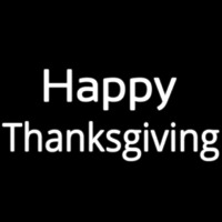 Cursive Happy Thanksgiving Neontábla