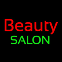 Cursive Red Beauty Salon Green Neontábla