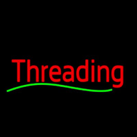 Cursive Red Threading Green Wave Neontábla