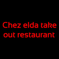 Custom Chez Elda Take Out Restaurant Neontábla