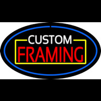 Custom Framing Blue Oval Neontábla