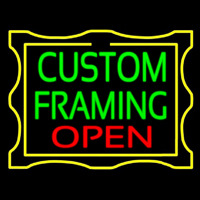 Custom Framing Open With Border Neontábla
