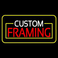 Custom Framing Yellow Border Neontábla