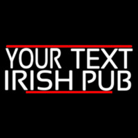 Custom Irish Pub With Red Line Neontábla