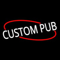 Custom Pub With Red Line Neontábla