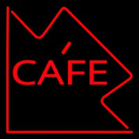 Custom Red Cafe Border 1 Neontábla