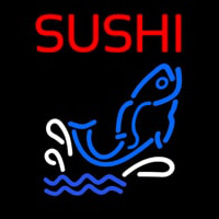 Custom Sushi With Fish Diet 1 Neontábla