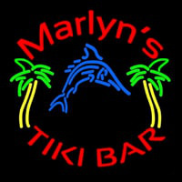 Custom Tiki Bar With Shark and Two Neontábla