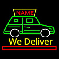 Custom We Deliver Van Neontábla