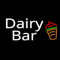 Dairy Bar With Logo Neontábla