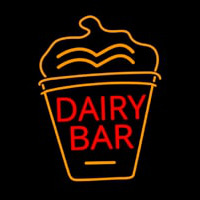 Dairy Bar With Logo Neontábla