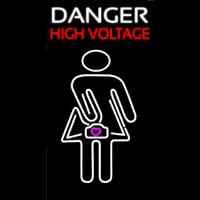 Danger High Voltage Neontábla