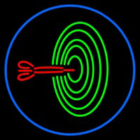 Dart Board Bar Oval With Blue Border Neontábla