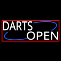 Darts Open With Red Border Neontábla
