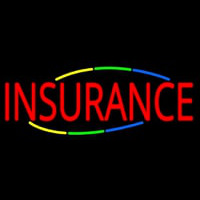 Deco Style Multi Colored Insurance Neontábla