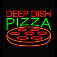 Deep Dish Pizza Neontábla