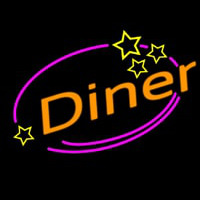 Diner With Star Neontábla