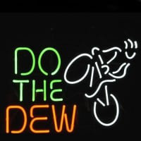 Do The Dew Mountain Bike Logó Sör Kocsma Neontábla Karácsonyi ajándék Gyors szállítás