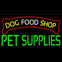 Dog Food Shop Green Pet Supplies Neontábla