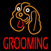Dog Logo Grooming Block Neontábla