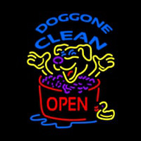 Doggone Clean Open Neontábla