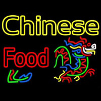 Double Stroke Chinese Food Logo Neontábla